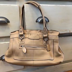 Coach purse with ruffle detail